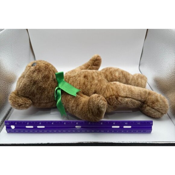 Ty Beanie Buddies 2002 Billionaire Bear With Dollar Sign Green Ribbon 100% Tylon - Picture 9 of 9